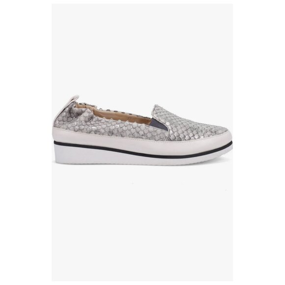 Ron White Nell Slip-On Sneaker in Pewter Leather - Picture 1 of 15